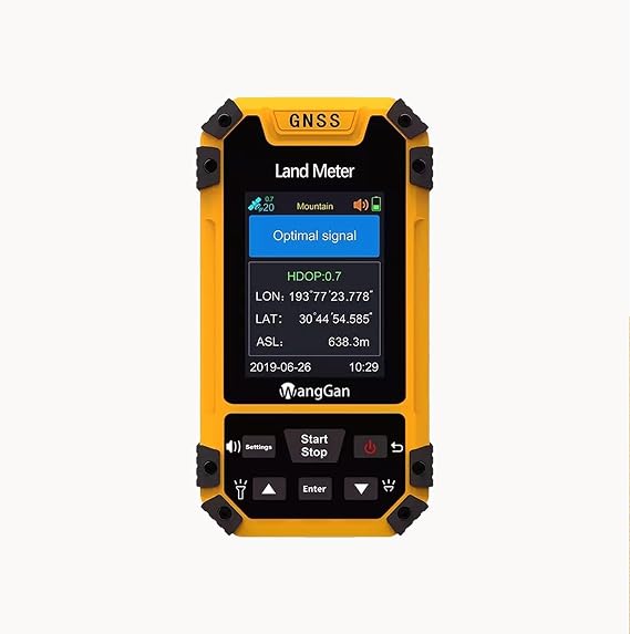 GPS Land Meter - Handheld GPS for Surveying, GNSS Survey Tool with Color Screen, Professional Land Surveying Equipment for Slope, Area & Distance Measurement, Rugged Design for Outdoor Use