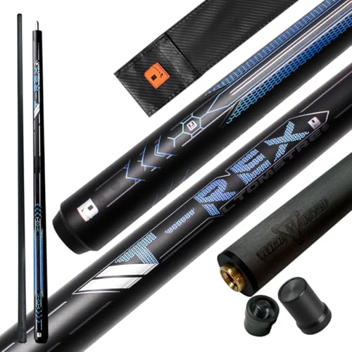 Little Monster Carbon Fiber Break Jump Cue 3-Piece Jump Cue Break Pool Cue Stick 19.5oz 12.9mm Tip with Soft Bag