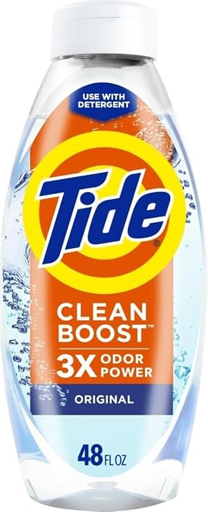 Tide Deep Cleansing Fabric Rinse with 3X Odor Power, Original Scent, 48 oz