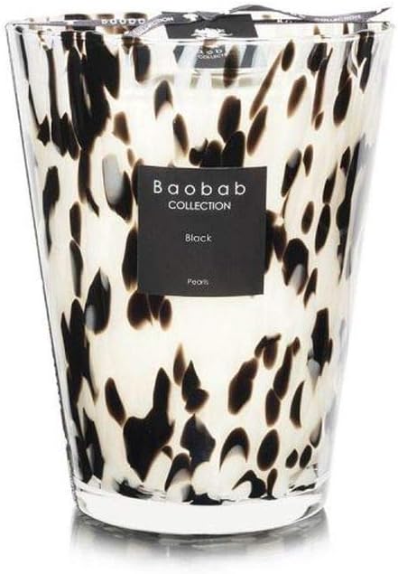 Baobab 24cm Pearls Black Candle