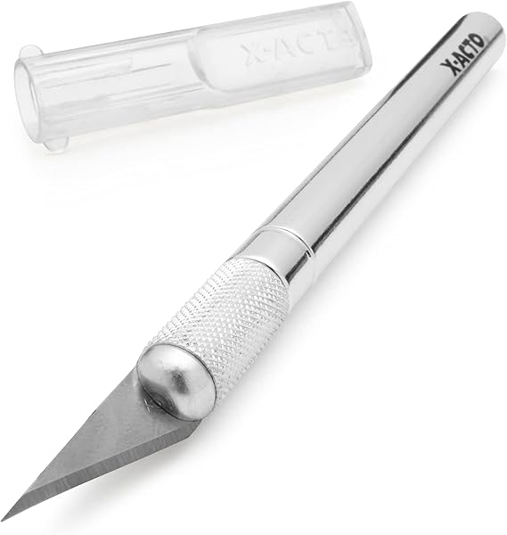 X-ACTO #2 Knife With Safety Cap, Sharp, Durable, Precision Knife, 1 Count - For Medium Cutting and Trimming