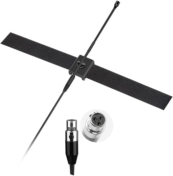 KIMAFUN CX900 Flute Microphone Collar Pickup Microphone Wired Instrument Clip on Lapel Microphone for AKG