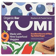 Yumi, Bars Toddler Blueberry Purple Carrot Organic, 3.7 Ounce