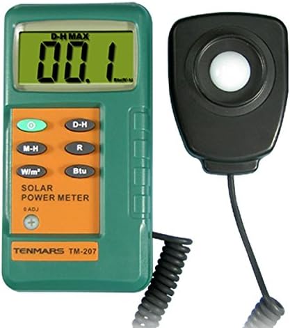 Solar Power Meter, Range: 2000 W/m2, 634BTU / (ft2xh)
