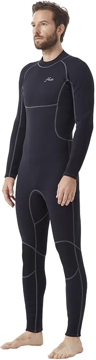 Hevto Men Wetsuit 3/2mm Neoprene Full Suit for Surfing Diving | 16 Size Options with Regular, Short and Tall Fits, Wet Suit in Cold Water for Swimming, Snorkeling, Kayaking and SUP