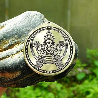 Goddess Inanna amulet, ancient Mesopotamian goddess - love, beauty, sex, desire, fertility, war, justice, and political