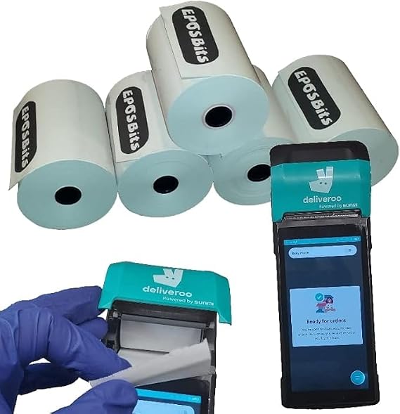 Rolls to Fit Deliveroo Sunmi Terminal V2 (5 Rolls)