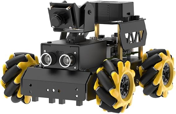 HIWONDER ROS2 Robot Car with ChatGPT, Large AI Model, Vision & Voice Recognition, Raspberry Pi Python Programming, Open Source DIY Robot Kit for Teens and Adults, TurboPi Advanced Kit & RPi 5 4GB
