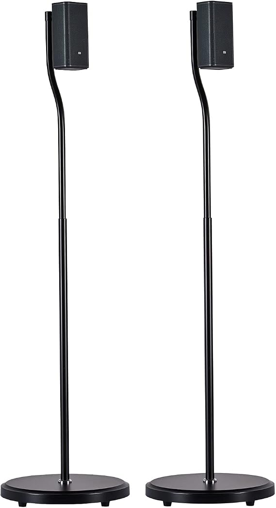 Speaker Stand Pair Black Speaker Stand, Compatibility Bose Adjustable Height Durable Speaker Stands Floor, Portable Studio Monitor Stands for Home