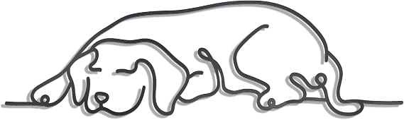 OYEFLY Metal Dog Wall Decor,Minimalist Dog Wall Art (style 1)