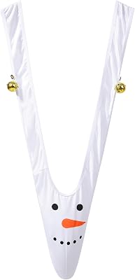 F plus R Christmas Gag Gift Reindeer Exotic G-Strings Thongs Underwear with Bells Adjustable Size
