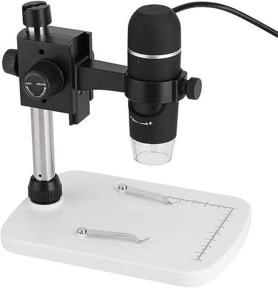 Digital Microscope Handheld USB HD Inspection Camera, 300x 5MP Electron Microscope Professional Digital Microscope LED Measurement Stand.