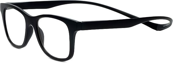 Magz Chelsea Classic Square Magnetic Reading Glasses for Men and Women | Snap Front Magnetic Bridge Readers | Clear Lenses