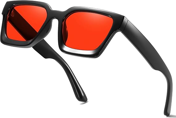 Square Sunglasses for Women Men Chunky Frame UV400 Protection Sun Glasses Unisex Retro Designer Style Shades