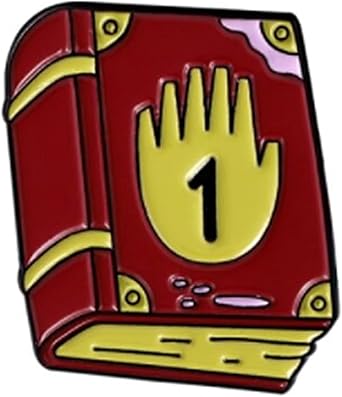 Gravity Cartoon Journal Book Enamel 1 Inch Tall Pin