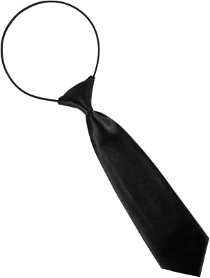 Black Tie for Boys, Toddler Tie, Pre-Tied Adjustable Black Tiefor Boys Ages 2-6, Perfect for Weddings, School Uniforms, and Special Occasions