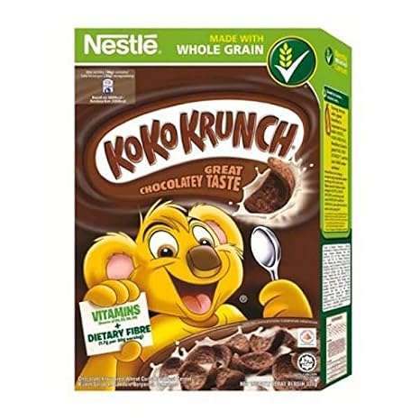 1 Box Nestle Koko Krunch Chocolate Wheat Curls Breakfast Cereal - 300g per Box - Malaysia Version 300g