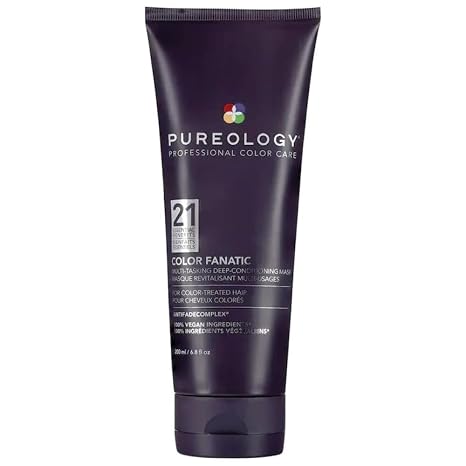 Pureology Color Fanatic Multi-Tasking Deep-Conditioning Mask - For Damaged and Color-Treated Hair, Multibenefit Hair Mask, Sulfate-Free & Vegan