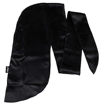 Evolve Satin Wrap Scarf, Black