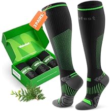 Compression Socks for Men Women 3 Pairs, Compression Stockings, Fragrance Flight Socks for Nurse,Pregnancy,Travelling, Runing, Circulation