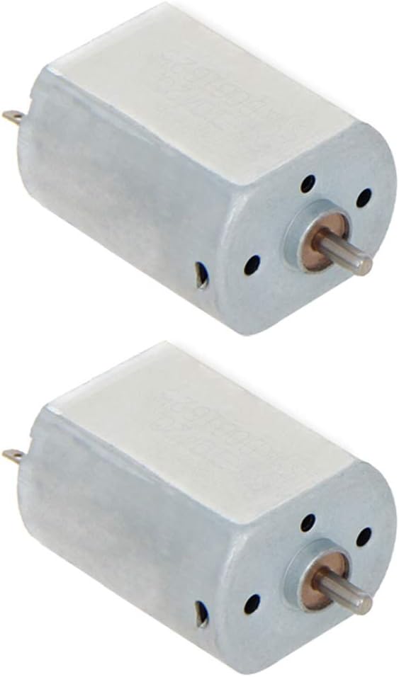 Fielect 2Pcs DC Motor 12V 9000RPM 0.05A Electric Motor Micro Motor Mini Motor Round Shaft for RC Boat DIY Airplane Toys Model DIY Hobby
