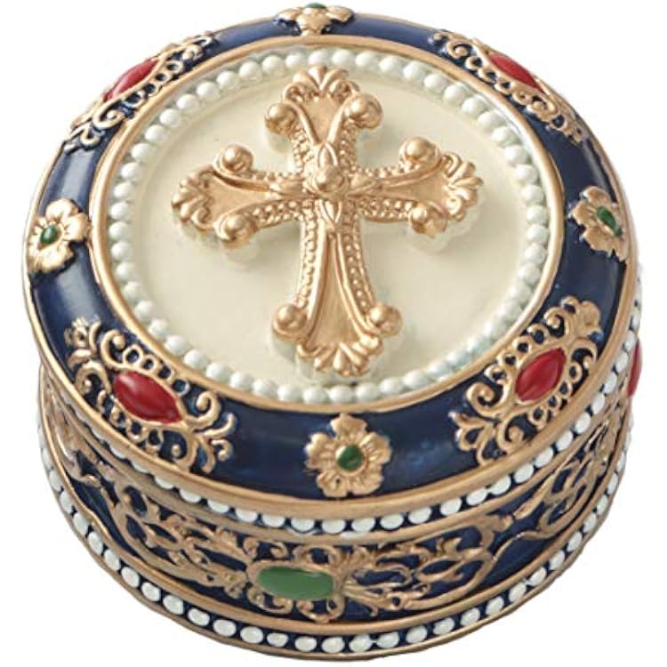 Fashioncraft, Baptism First Communion Christening Favors, Golden Cross Rosary Box - 2.75 Trinket Box for Rosary Beads, Keepsakes, Small Jewelry and Mementos, Set of 50