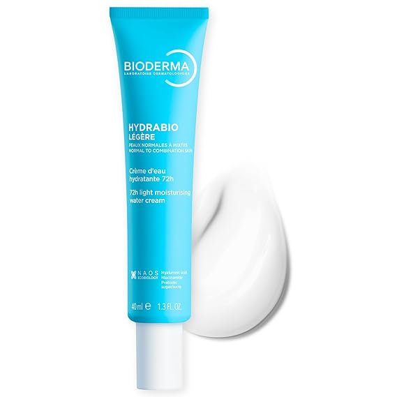 Bioderma Hydrabio Face Cream, Gel Cream Moisturizer, Provides Radiance, Lightweight Face Moisturizer for Normal to Combination Sensitive Skin, 1.33 Fl Oz (Pack of 1) | Light Cream gel moisturizer normal to combination sensitive skin while providing 72h lightweight moisture