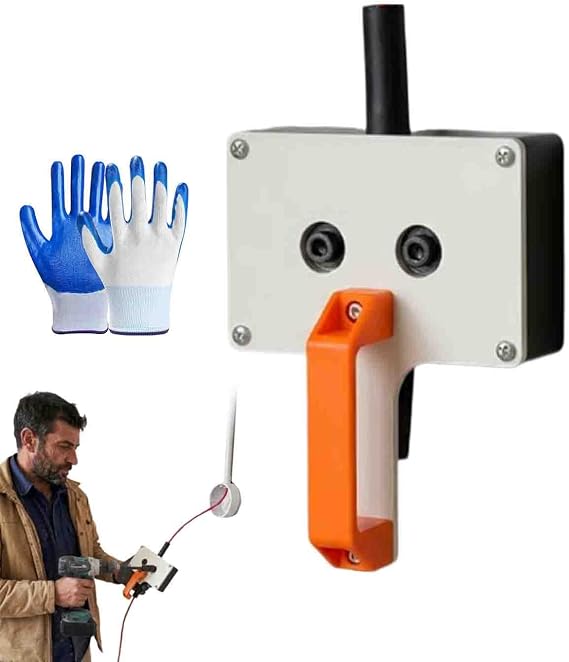 Efficient Cable Pulling Tool - 2026 Professional electric Cable Puller for 6mm Electrical Wires, Drill Powered Automatic Wire Threading Tool for PVC & Metal Pipes, Wiring Just Got a Lot Easier (1PCS)