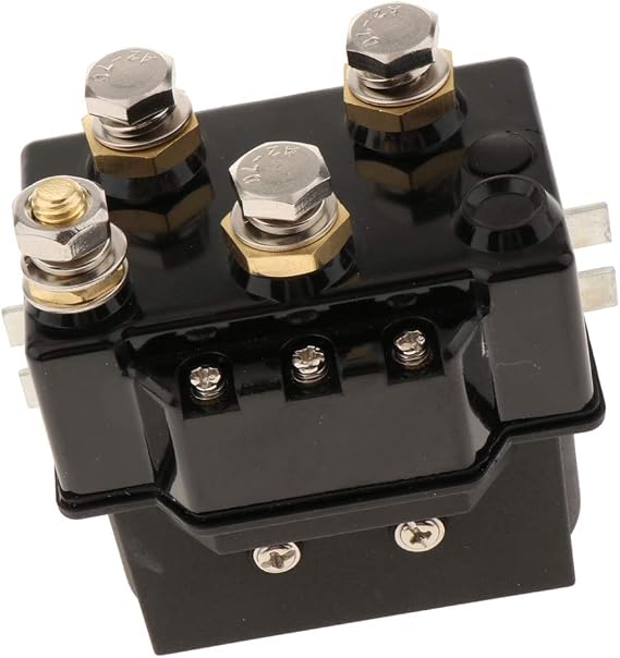 Almencla 500 Amps DC Winch Motor Reversing Solenoid Relay Switch 24 Contactor for ATV UTV 4x4 Vehicles