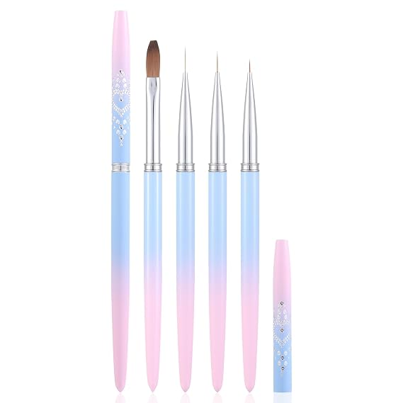 for OPI Nail Polish Remover, 4PCS Nail Clean UP Brushes for Cleaning Polish Mistakes on the Cuticles, Acetone Resistant Nail Brush for Nail Art and Designs