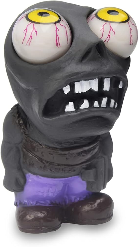Squeeze Toy for Stress Reduction - Anxiety Reducer Sensory Play-Toys for Kids and Adults, Great for Kids with Autism or ADHD - Gift for Boys and Girls ((Black-Zombie))