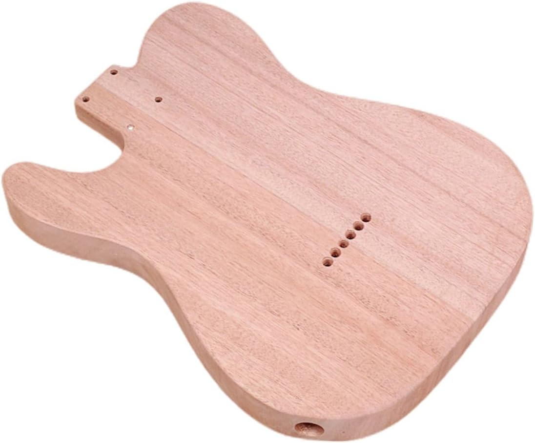 Unfinished Electric Guitar Body, Pre-Drill, Polished, Lightweight Solid Wood, Thumb Compatible, Guitar Parts