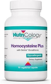 Nutricology Homocysteine Plus - Dietary Supplement that Supports Homocysteine Metabolism - Liver & Cardiovascular Health - Vitamin B Complex - 90 Servings - 90 Vegetarian Capsules