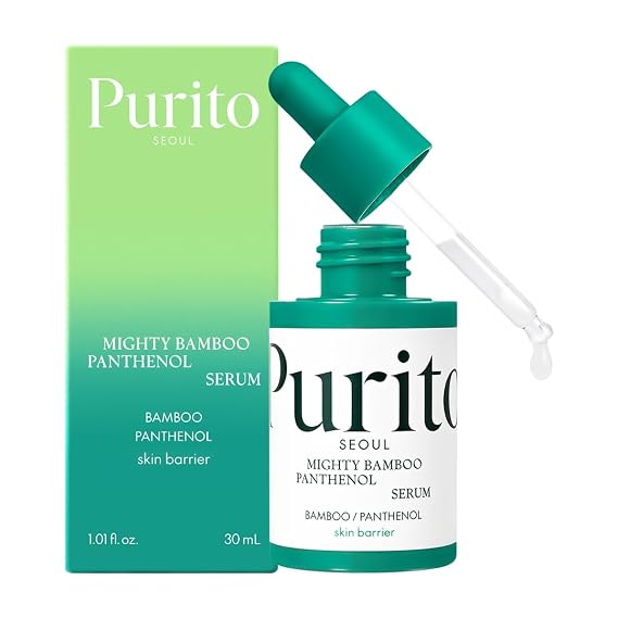PURITO Bamboo Panthenol Serum for Sensitive Skin, 1.01 fl.oz | Glow Serum, Moisture Barrier Repair, Fast Absorbing Deep Hydration, Glass Skin, Vegan & Cruelty-Free