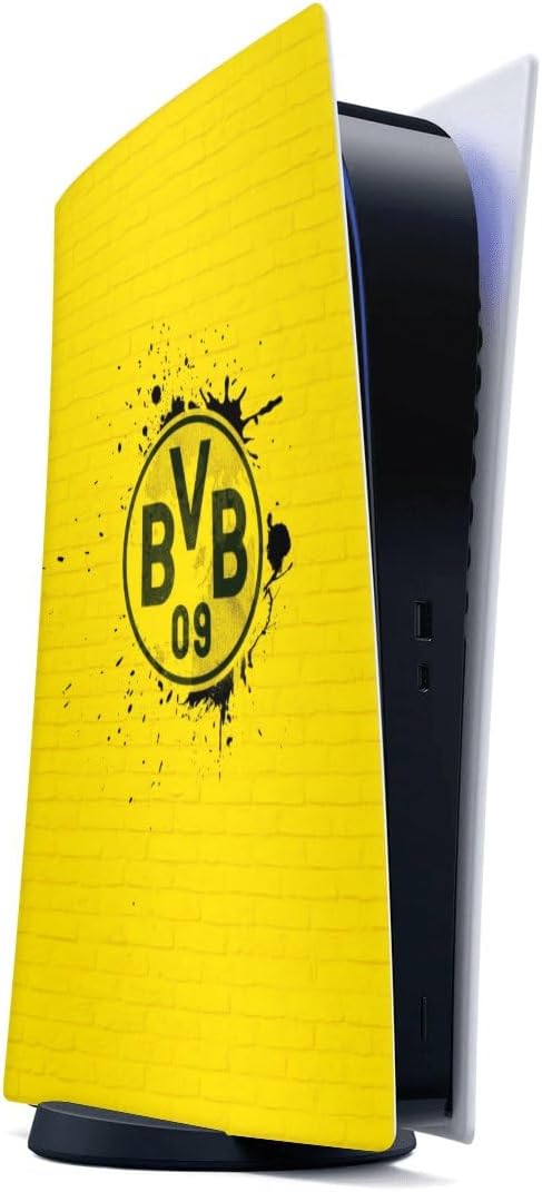DeinDesign Skin kompatibel mit Sony PlayStation 5 Digital Edition Folie Sticker BVB Borussia Dortmund Offizielles Lizenzprodukt