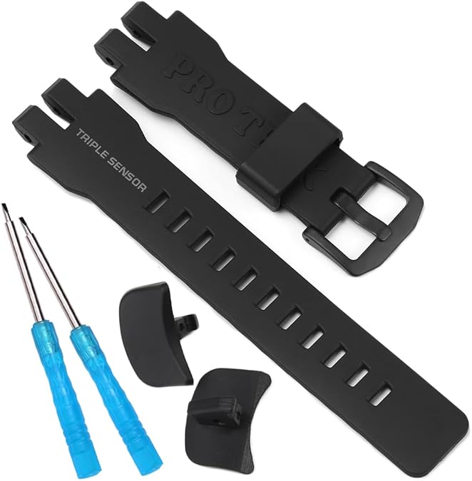 Resin Band For PROTREK PRG300 PRW3000 3100 PRW6000 PRW6100Y Men's Replacement Black Watch Strap With Connector