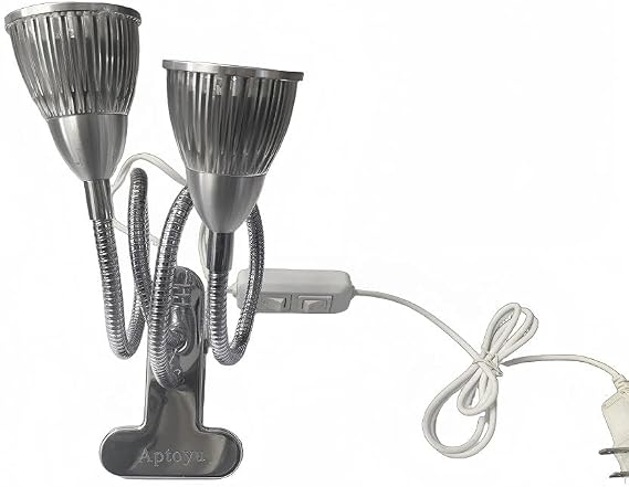LED Grow Light for Indoor Plants, Full Spectrum, 300W, Clip-on Gooseneck, High PPFD, 20W Plant Light