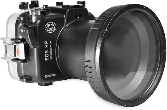Sea frogs Waterproof Housing Case Underwater Diving Camera Case with Flat Long Port 40M/130FT for Canon EOS RP