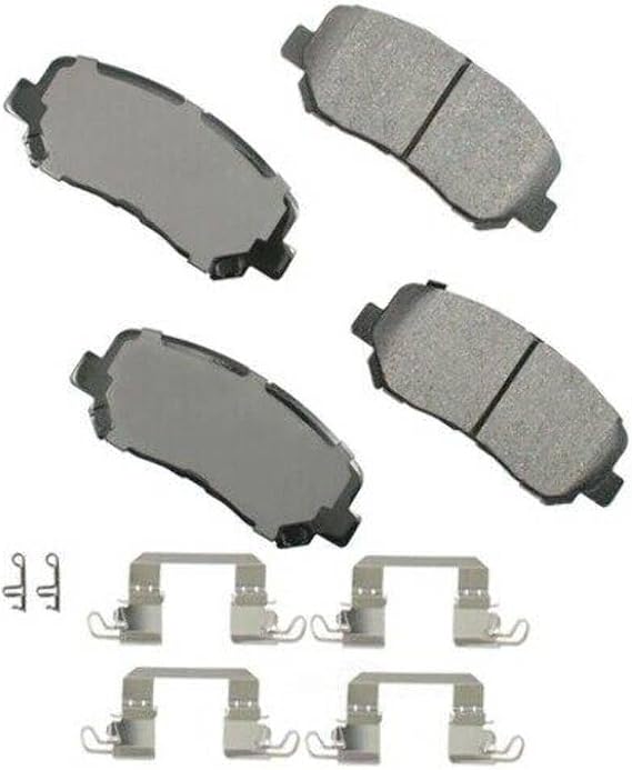 Akebono Brakes - Brake Pad Set - Superior initial effectiveness with no required break-in period, (ACT1640), grey