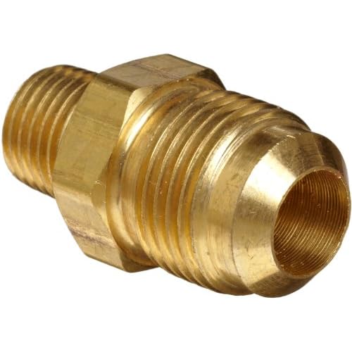 Anderson Metals 54048-0604 Brass Tube Fitting, Half-Union, 38 Flare x 14 Male Pipe