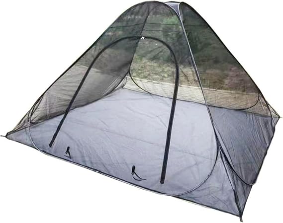 Conical Design Mosquito Netting,Outdoor Hanging Folding Insect Protection Mesh Screen Wall, Patio Hammock Camping Tent Zipper Net Cover