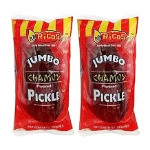 Chamoy Pickle Pouch - Jumbo Dill Pickle Chamoy Flavored-Grandys Candys Individually Packaged For Freshness-Bold & Tangy Snack For On-The-Go Cravings (2 Count)