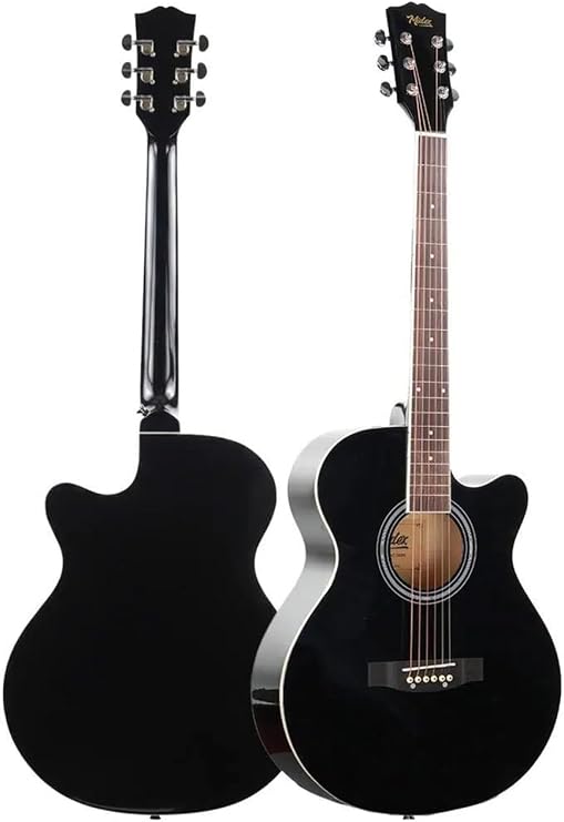 Midex XC-200BK Kesik Kasa Siyah Akustik Gitar 4/4 Yetişkin Üst Segment