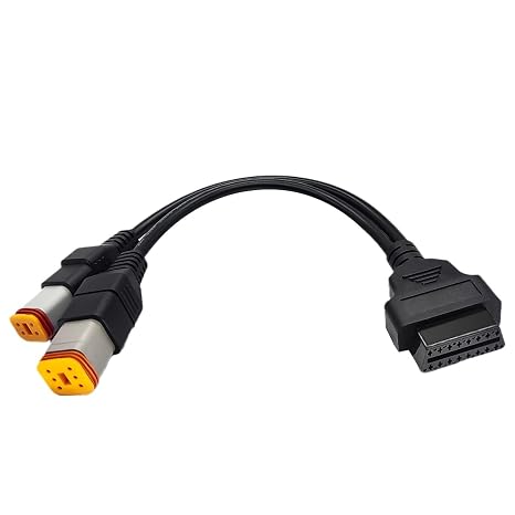 Obd2 Diagnostic Cable for Harley Moto 4pin 6pin 2 in 1 OBD Adapter | OBD2 Connector Work with Motorcycle Diagnostic Tool Scanner 16 Pin to 4 Pin 6 Pin Fits for Harley Davidson Scan Tool