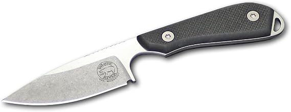 White River Knives M1 Pro Fixed Blade Knife 3" Drop Point CPM MagnaCut Stonewashed Blade G-10 Handle Black
