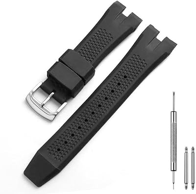 Rubber Silicone Watch Band Strap Compatible with Citizen AW1475 1476 1477 CA4154 4155 with Free Spring Bar Tool
