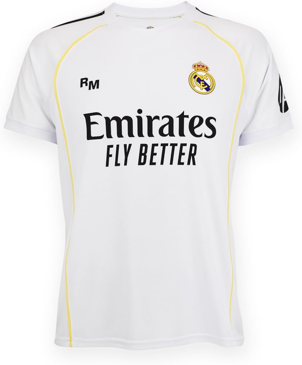 Real Madrid Heimtrikot 25 226 für Erwachsene - Größe S bis XXL - Saison 20252026 Herren Fußballtrikot - Offizielles Fanprodukt