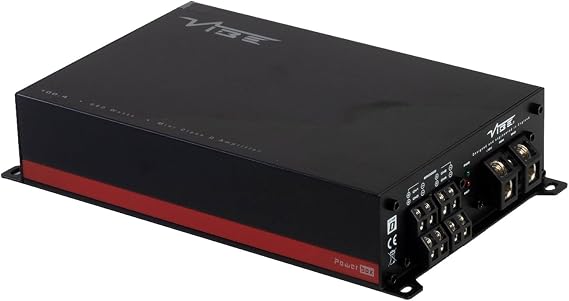 Vibe by Proscenium PB100.4M-V0 Amplifier for Car Audio: 4-Channel Mini Class D Amplifier, High-Level Inputs and AutoSense for Easy OEM Integration