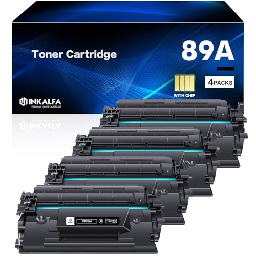 89A CF289A Black Toner Cartridge 4 Pack Compatible Replacement for HP 89A CF289A 89X CF289X for HP Laserjet Enterprise M507 M507n M507dn M507x MFP M528dn M528f M528c M528z M528 Series Printer Ink