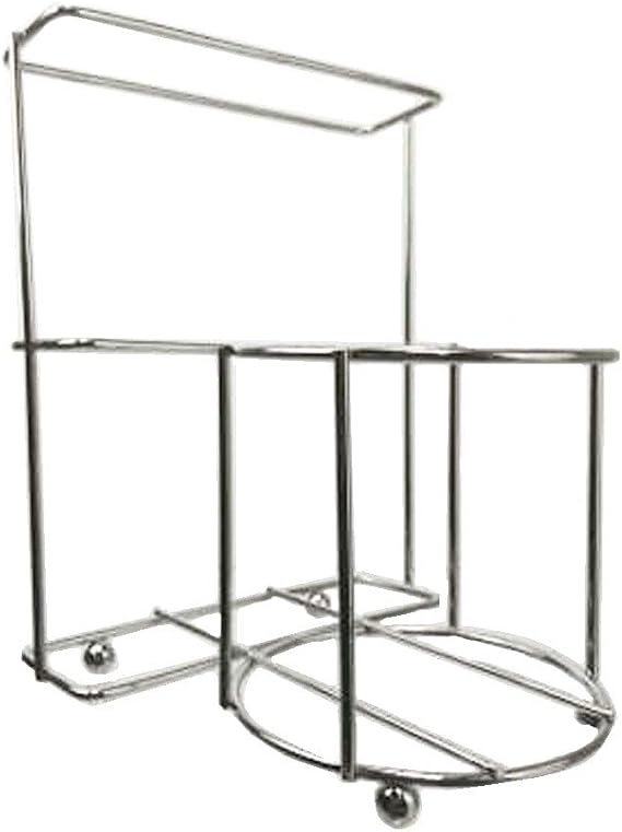 Jolitee Silver Stainless Steel Soap/Lotion and Napkin Caddy Compatible with 16 Ounce Soap or Lotion Bottles